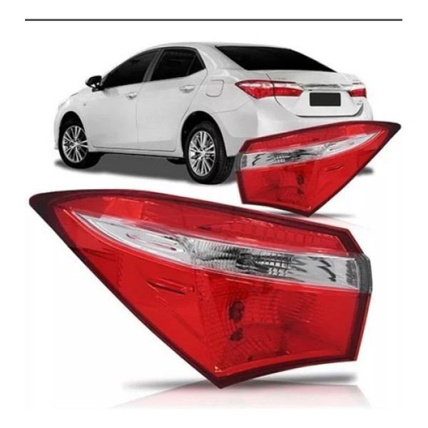 Par De Lanterna Traseira S/ Led Do Corolla 2015 2016 2017