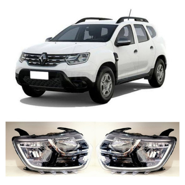 Par De Faróis Renault Duster 2022 ( Originais )