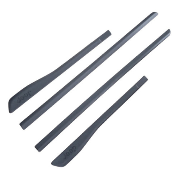 Jogo De Aplique Friso Lateral Preto Fosco Compass 2017-2022